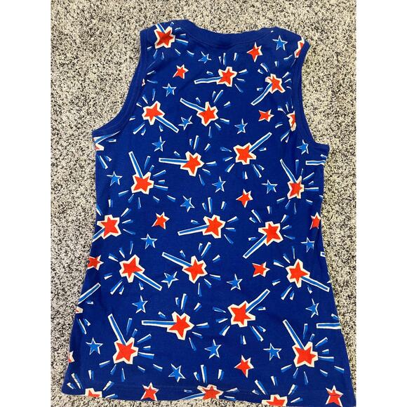 Hanna Andersson‎ 4th of July Patriotic Tank, Women’s M, Organic Cotton Blue/Red - Picture 9 of 10